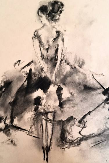 Original Abstract Expressionism Women Drawings by Aga Atkinson