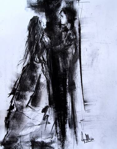 Original Expressionism Love Drawings by Aga Atkinson