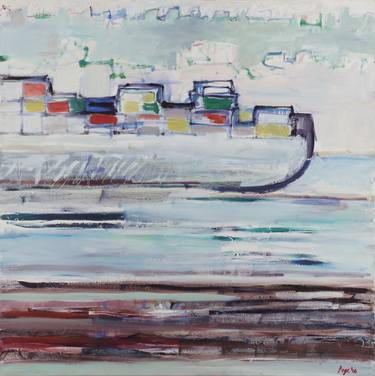 Original Abstract Ship Paintings by Diana Page