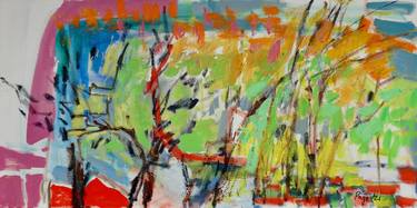 Original Abstract Expressionism Garden Paintings by Diana Page