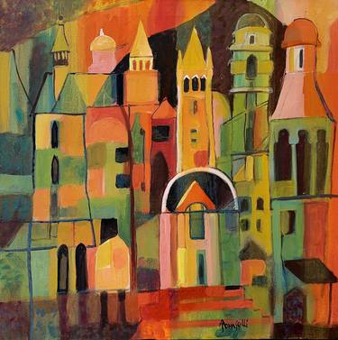 Original Architecture Paintings by magda mihailescu