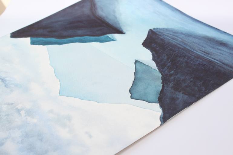 Original Minimalism Seascape Painting by Margaret Kekevi