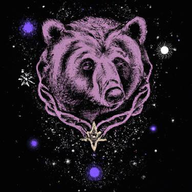Tattoo bear in cosmos thumb