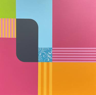 Original Abstract Geometric Paintings by Jonny Mellor