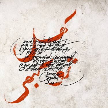 Original Abstract Calligraphy Digital by TANU BHARDWAJ