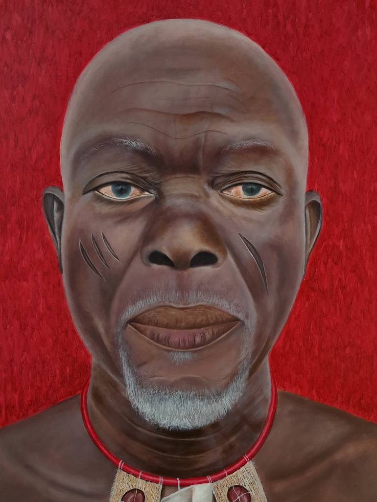 Original Photorealism Portrait Painting by Daniel Ameire Awuni