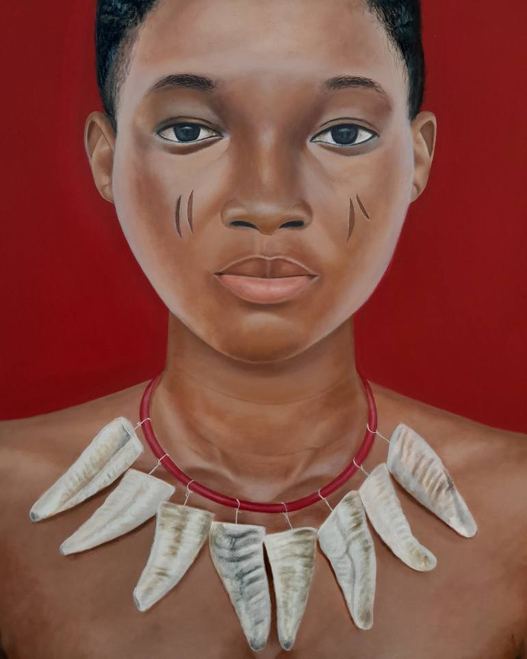 Original Photorealism Portrait Painting by Daniel Ameire Awuni