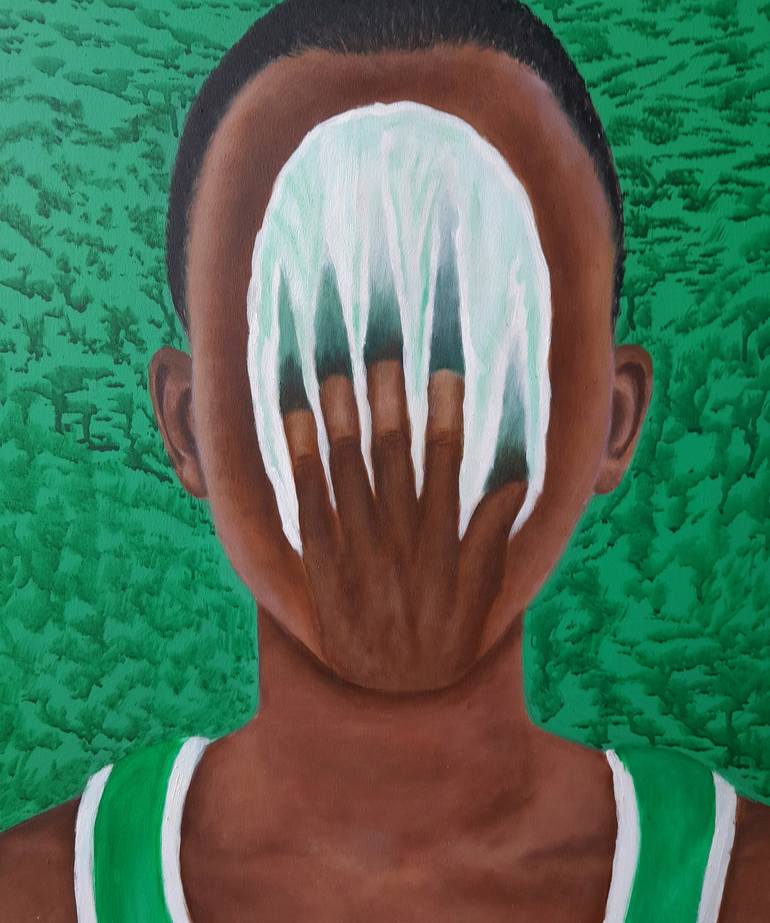 Original Surrealism Portrait Painting by Daniel Ameire Awuni