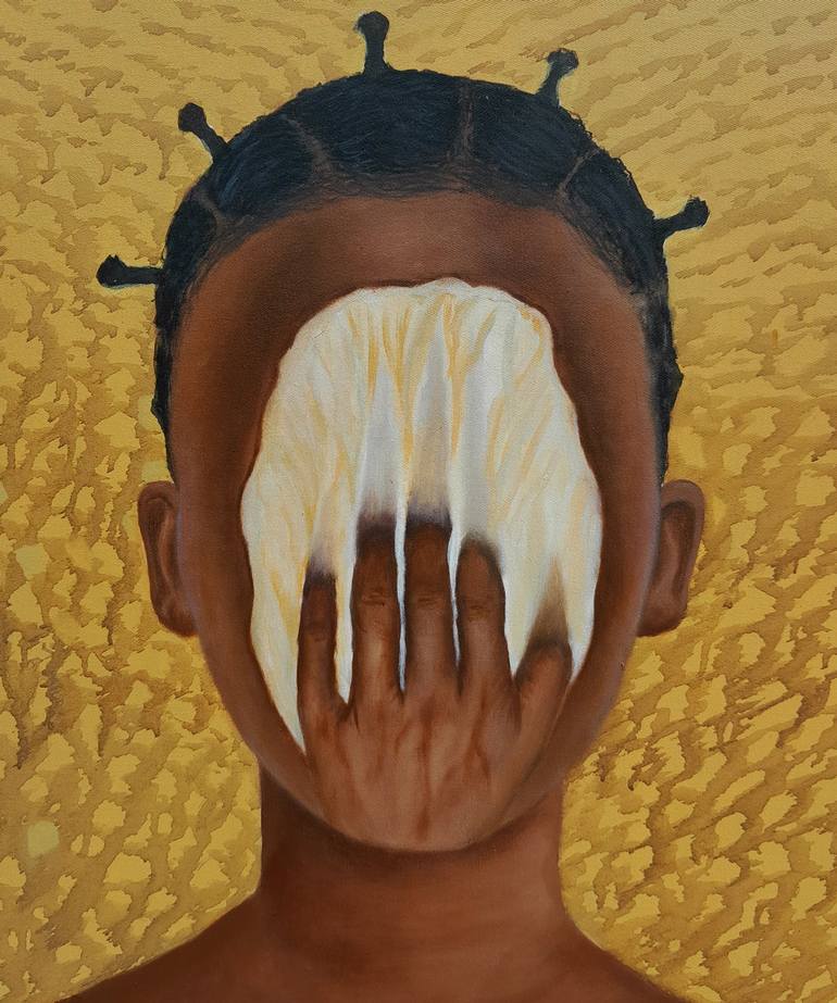 Original Surrealism Portrait Painting by Daniel Ameire Awuni