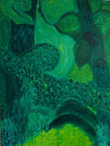 Darkness Descends Upon Eden. Green Nature Abstract Botany thumb