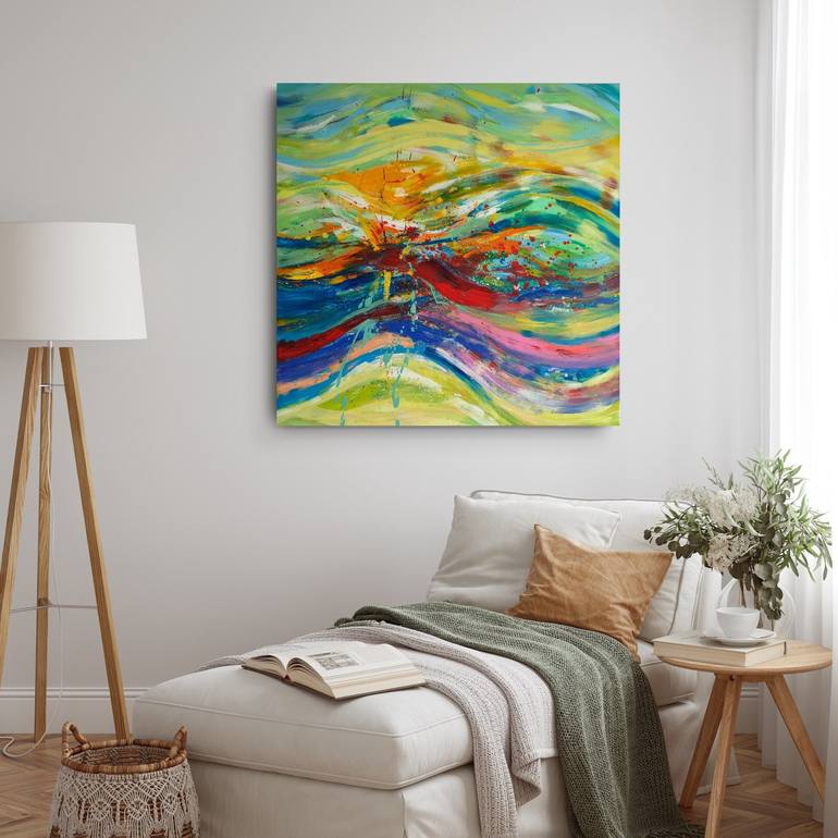 Original Abstract Expressionism Abstract Painting by Jana Magdova