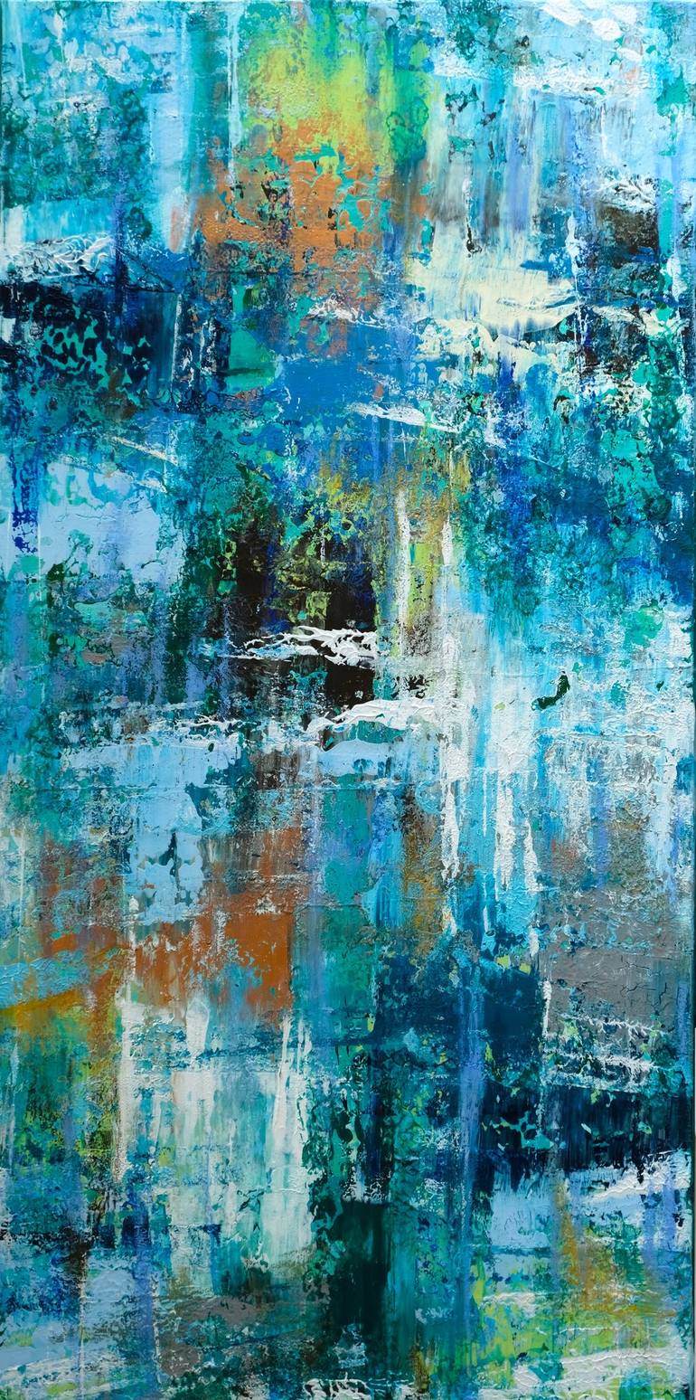 Original Abstract Painting by Jana Magdova | Abstract Art on Canvas | The way through the woods
