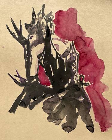 Original Abstract Expressionism Fashion Drawings by fulya ceker
