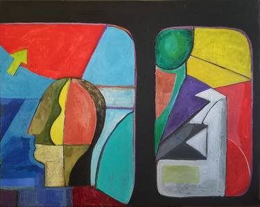 Print of Cubism Abstract Paintings by Antonina Janus-Szybist