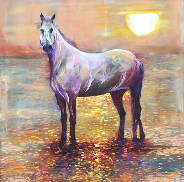 Print of Horse Paintings by Sharron Matheson