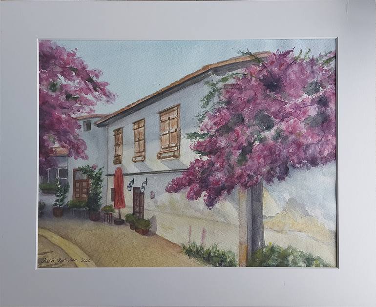 Original Realism Architecture Painting by Mervi Korhonen