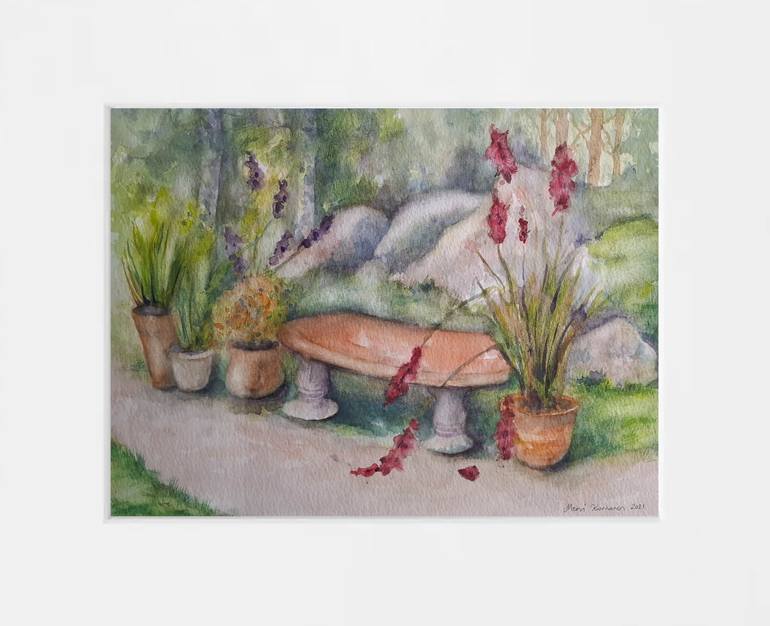 Original Contemporary Botanic Painting by Mervi Korhonen