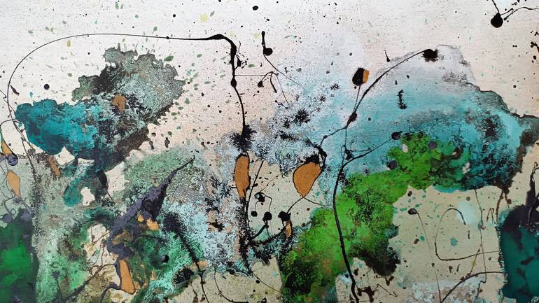 Original Abstract Expressionism Abstract Painting by Betina Levin