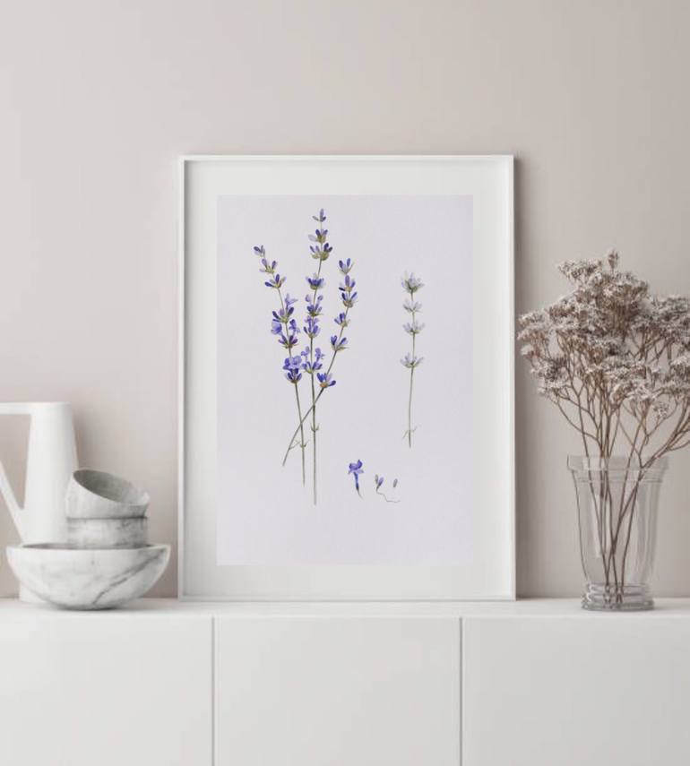 Original Art Deco Botanic Painting by Victoria Krasnoselska