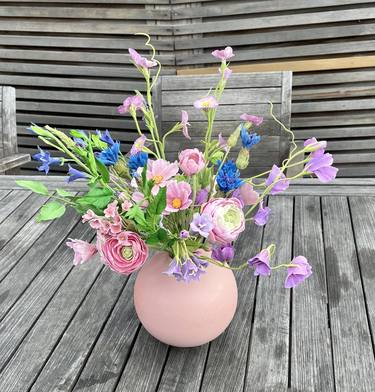 Wildflowers in ceramic vase “Pink Joy" thumb