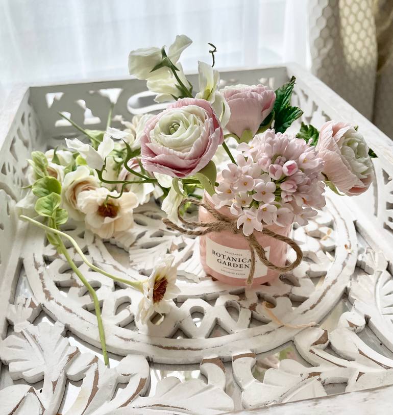 Original Art Deco Botanic Sculpture by Marina Leung