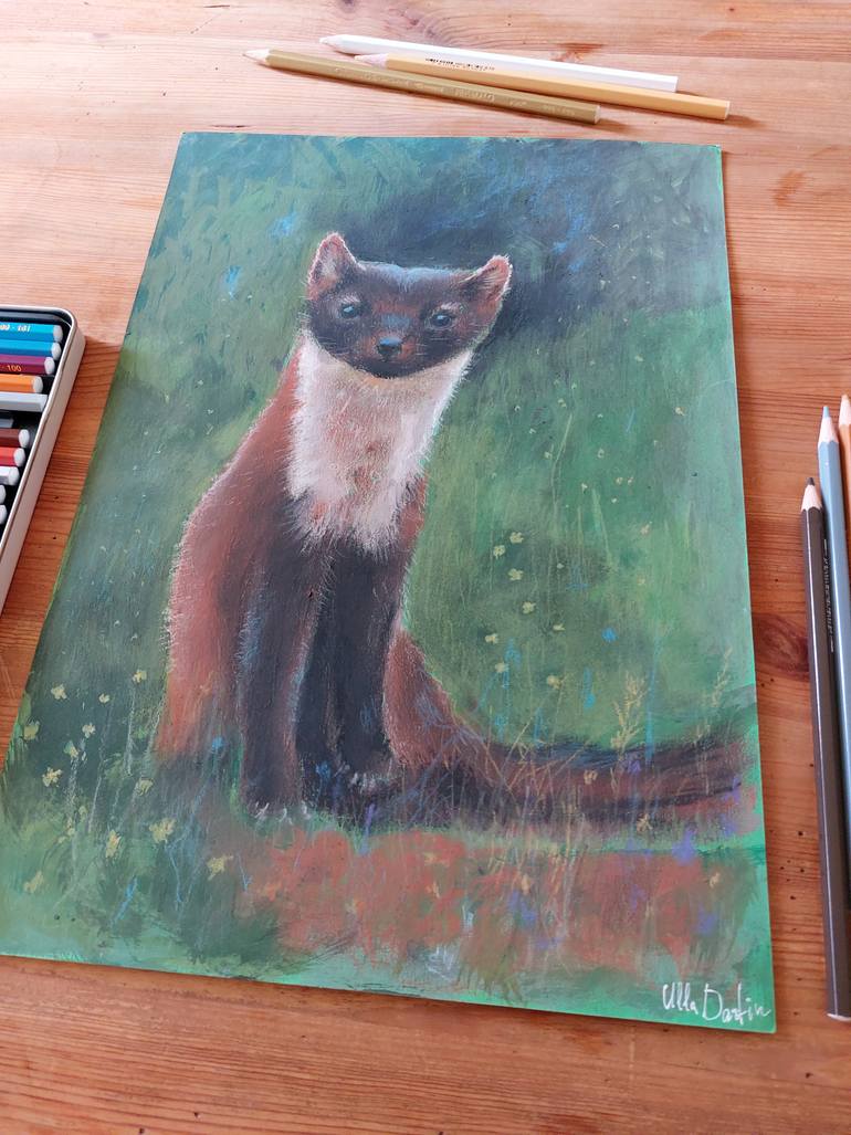Original Figurative Animal Drawing by Ulla Dartin