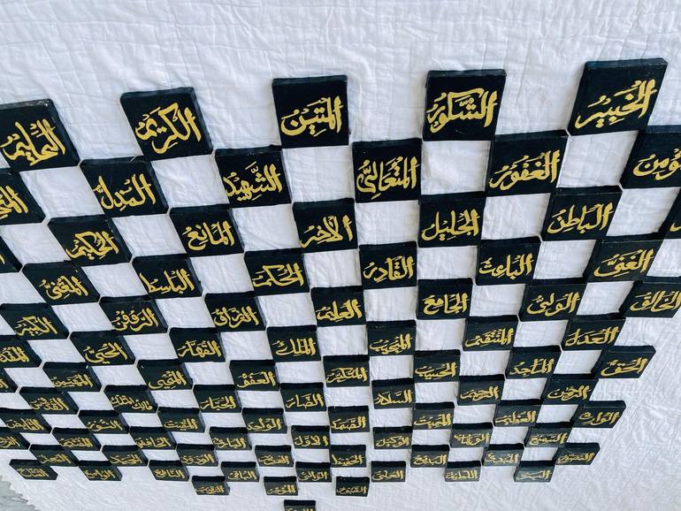 Original Art Deco Calligraphy Painting by Haleema Ktkart