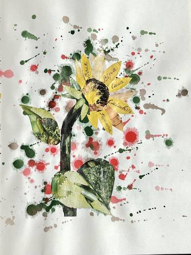 Print of Art Deco Floral Collage by Oksana Oleksiiva