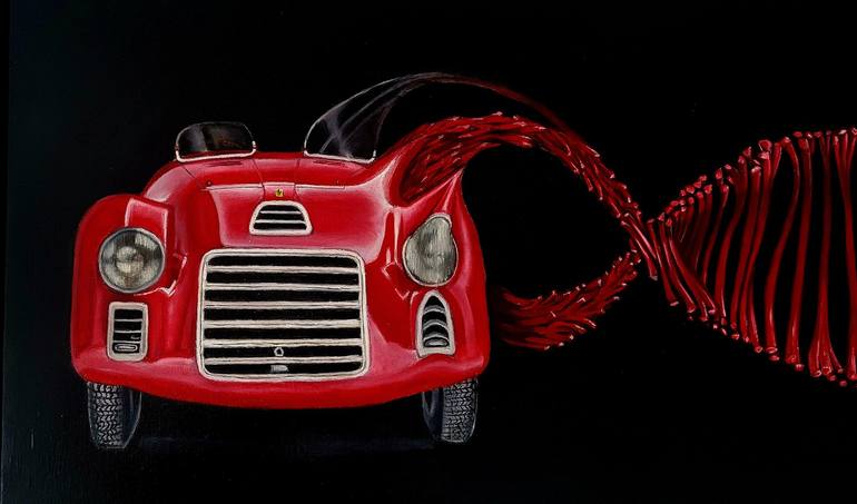 Original Realism Car Painting by Mahmoud Awad