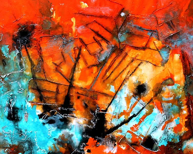 Original Abstract Expressionism Abstract Painting by Lula Cornejo