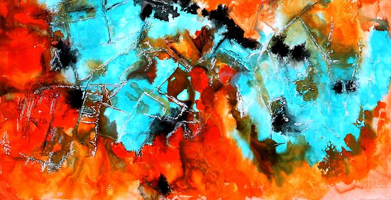 Original Abstract Painting by Lula Cornejo