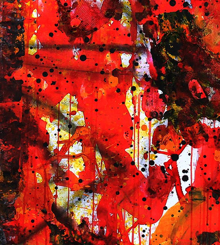 Original Abstract Expressionism Abstract Painting by Lula Cornejo