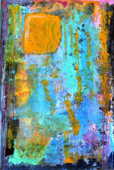 Original Abstract Expressionism Abstract Painting by Lula Cornejo