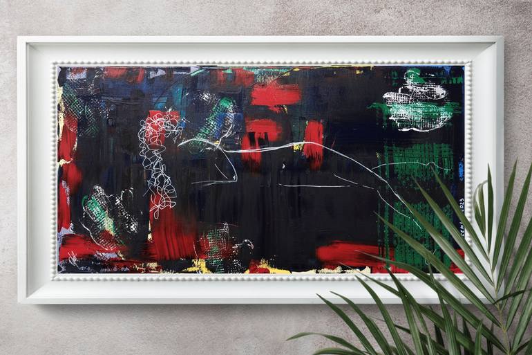 Original Abstract Erotic Painting by Vanda Orlova