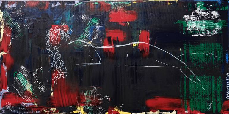 Original Abstract Erotic Painting by Vanda Orlova