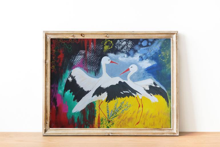 Original Figurative Animal Painting by Vanda Orlova