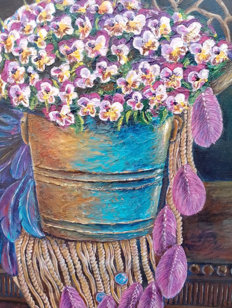 Original Fine Art Floral Painting by Amna Chughtai