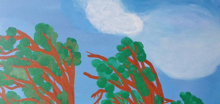 Original Art Nouveau Landscape Painting by Park Seon Young