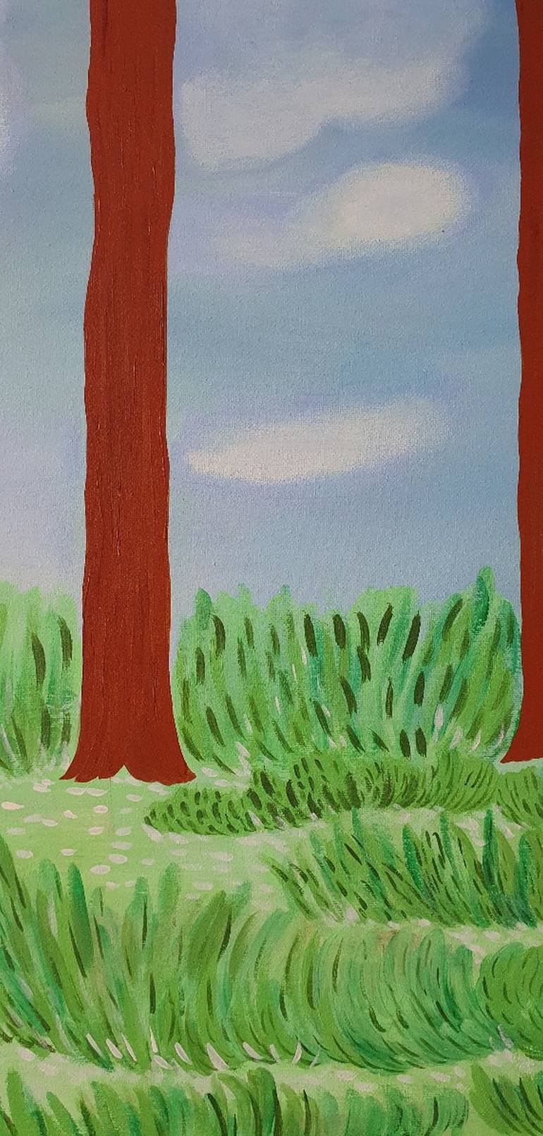 Original Art Nouveau Landscape Painting by Park Seon Young