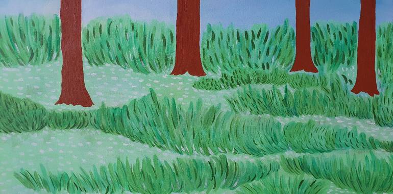 Original Art Nouveau Landscape Painting by Park Seon Young