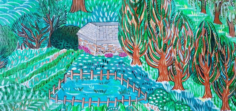 Original Art Nouveau Landscape Painting by Park Seon Young