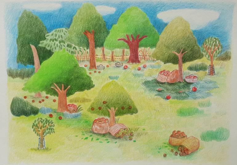 Original Illustration Landscape Drawing by Park Seon Young