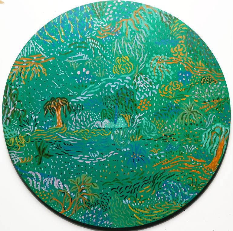 Original Abstract Landscape Painting by Park Seon Young