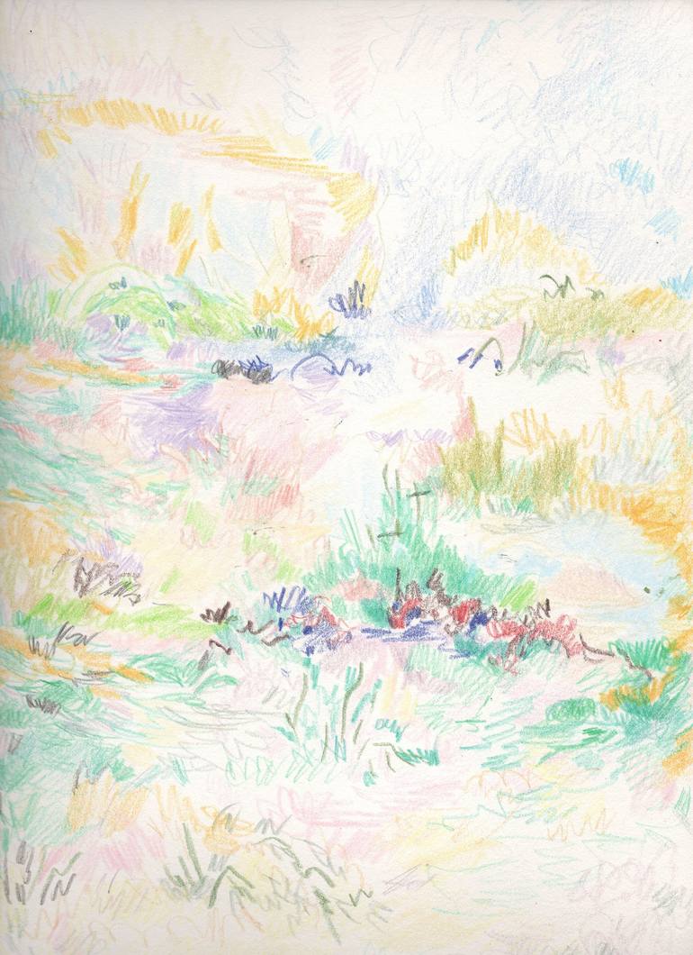 Normandy Shapes and Colors Explored with Colored Pencils 02 Drawing by ...