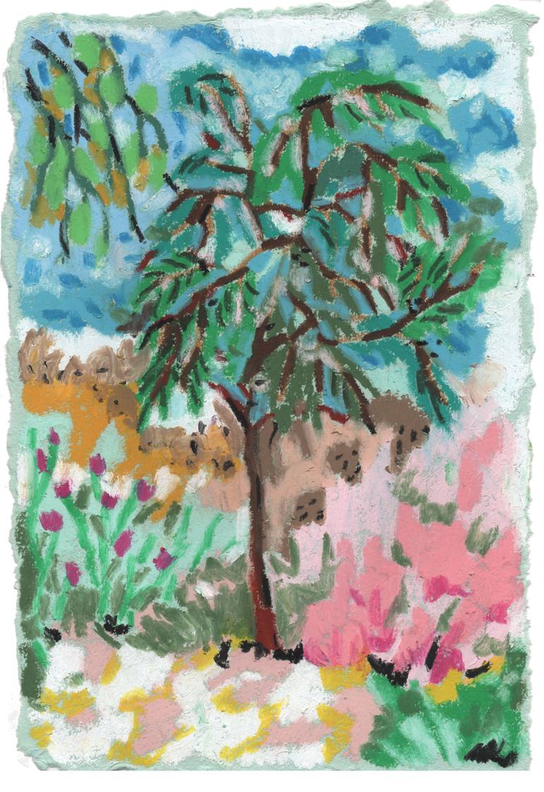 Original Landscape Drawing by Park Seon Young | Illustration Art on Paper | Exploration of Normandy Shapes and Colors .8