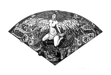 Original Black & White Classical Mythology Printmaking by Peter Mackie