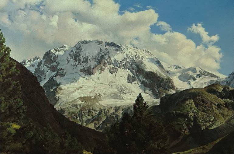 Original Photorealism Landscape Painting by PAVЕL SUSHYNSKYI