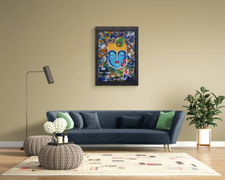 Original Abstract Expressionism Religion Painting by Thasvi V