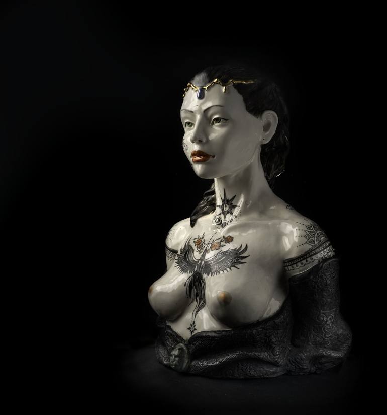 Original Contemporary Nude Sculpture by Eva G