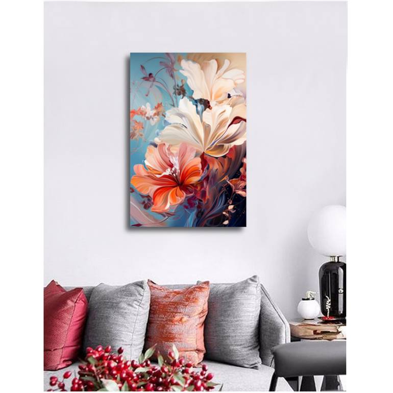 Original Abstract Expressionism Botanic Painting by Eva Clair